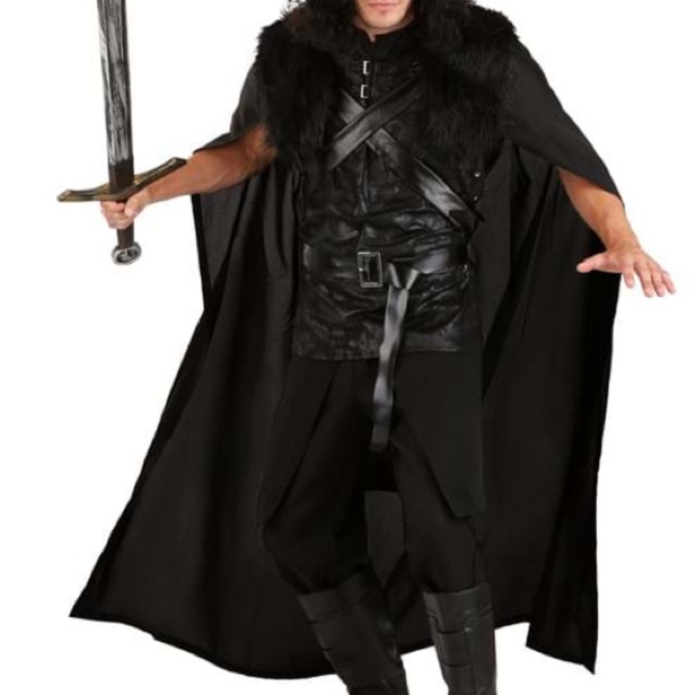 Men’s John Snow Wall Warrior Game of Thrones Halloween Costume Small